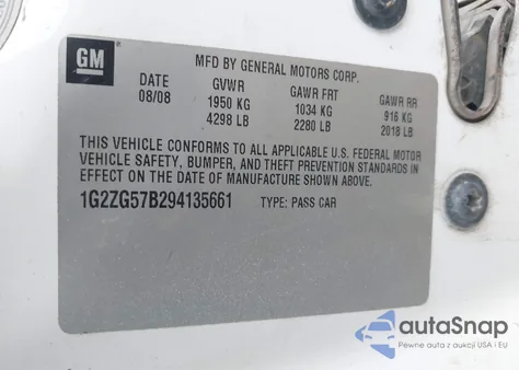 2009 Pontiac G6 from USA, damaged, VIN 1G2ZG57B294135661
